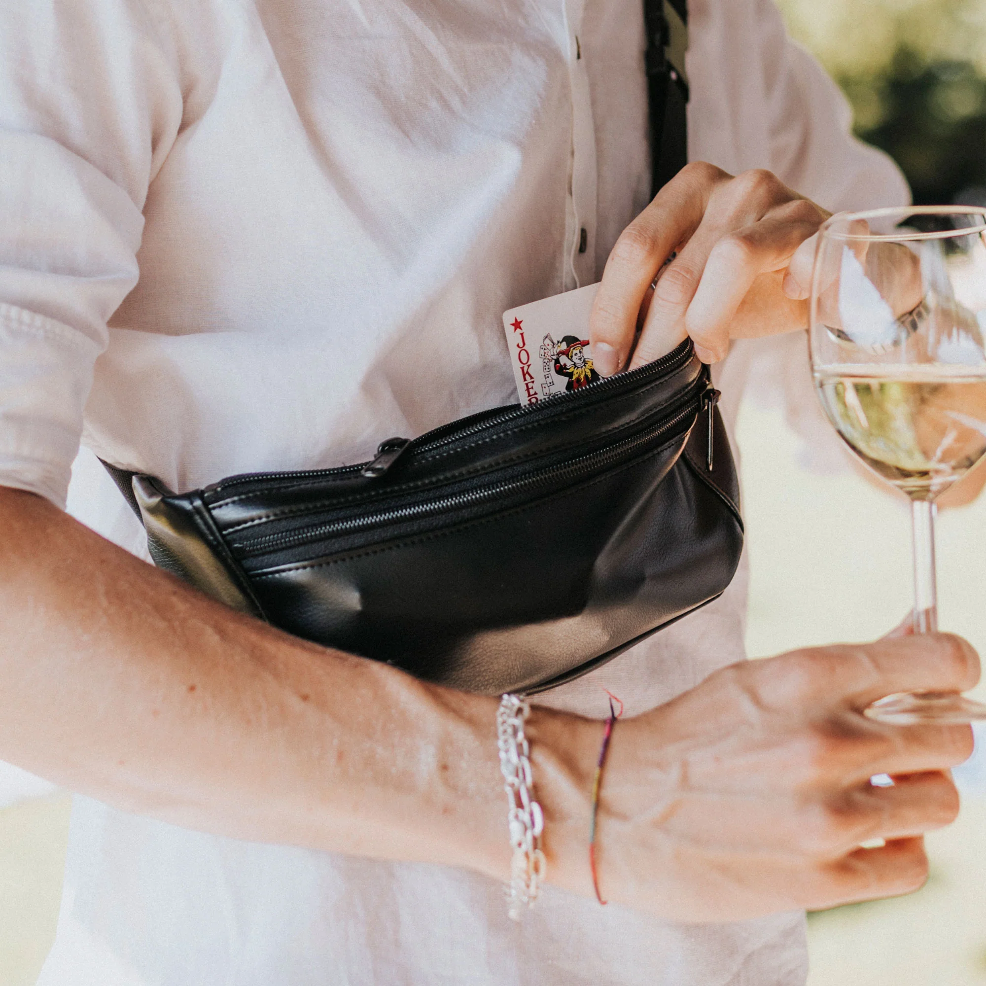 Bauchtasche Flach Kunstleder - Image 3