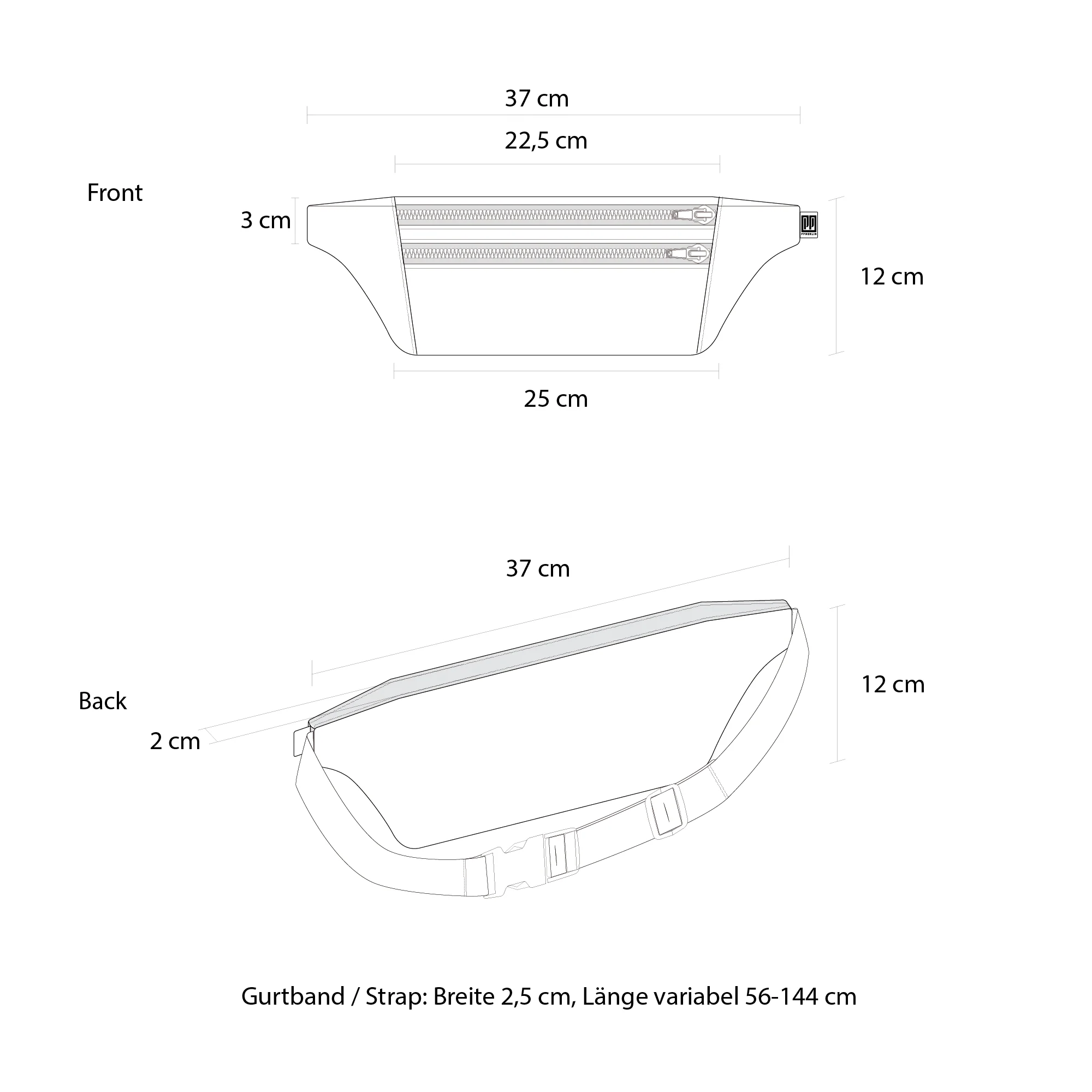 Bauchtasche Flach Kunstleder - Image 6