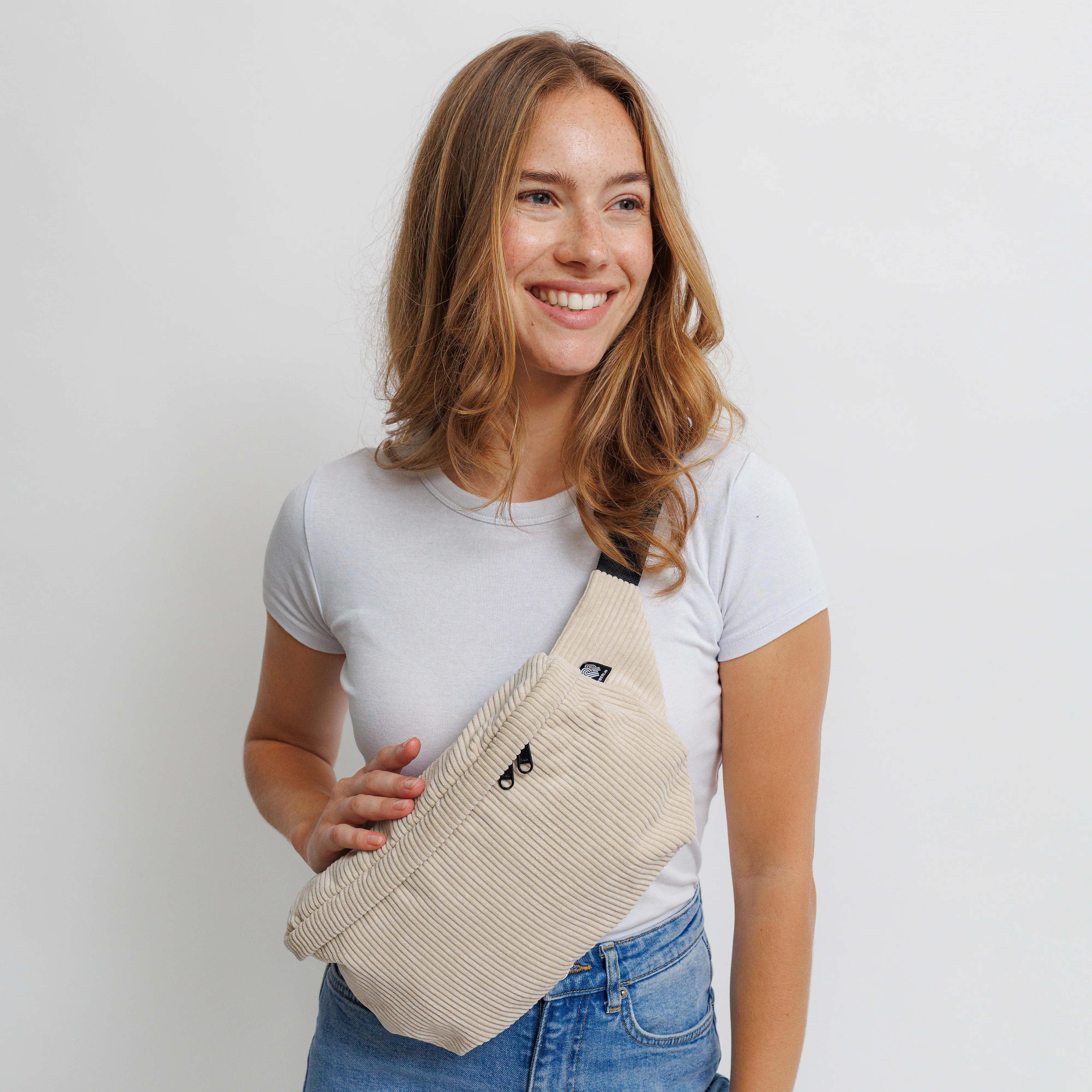 Bauchtasche Groß Eckig Cord - Image 12