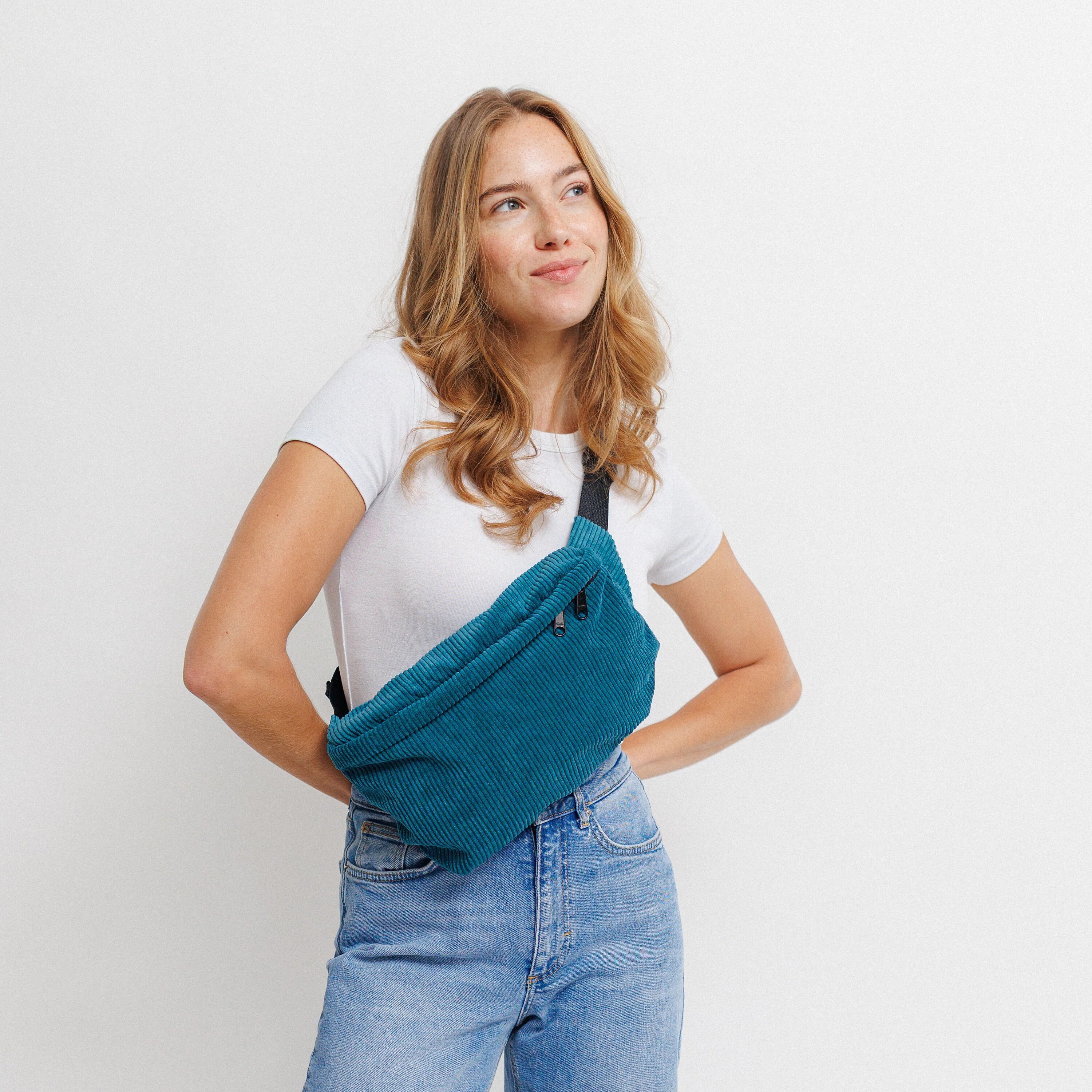 Bauchtasche Groß Eckig Cord - Image 34