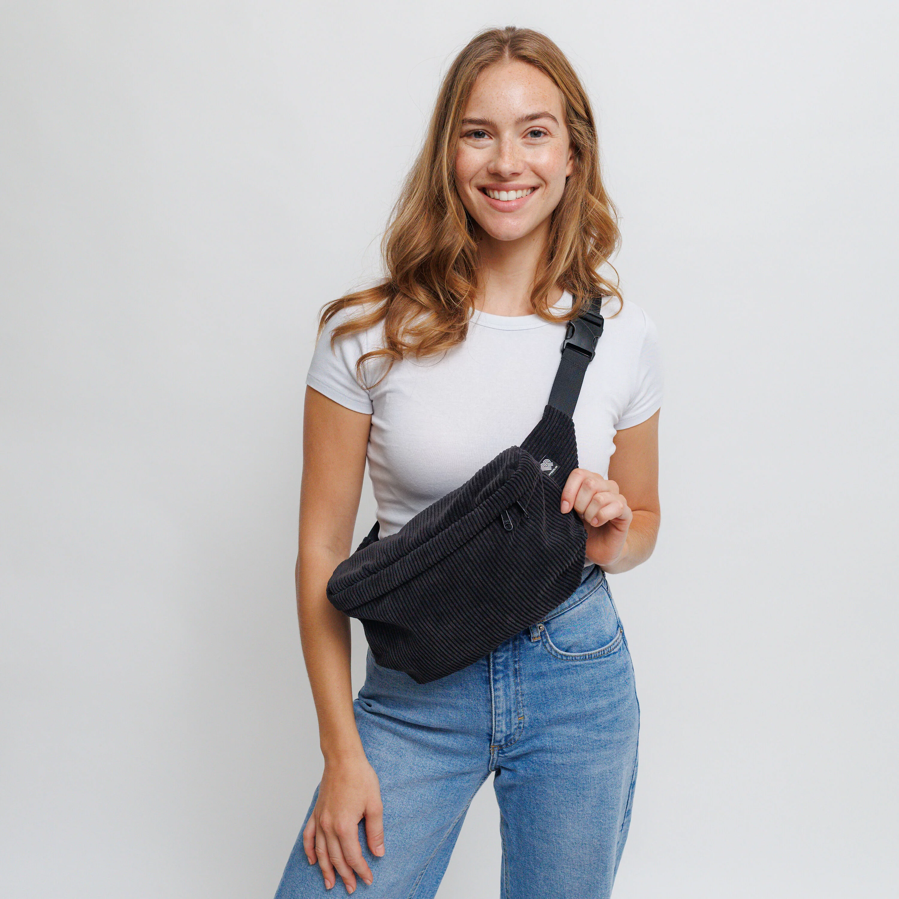 Bauchtasche Groß Eckig Cord - Image 4