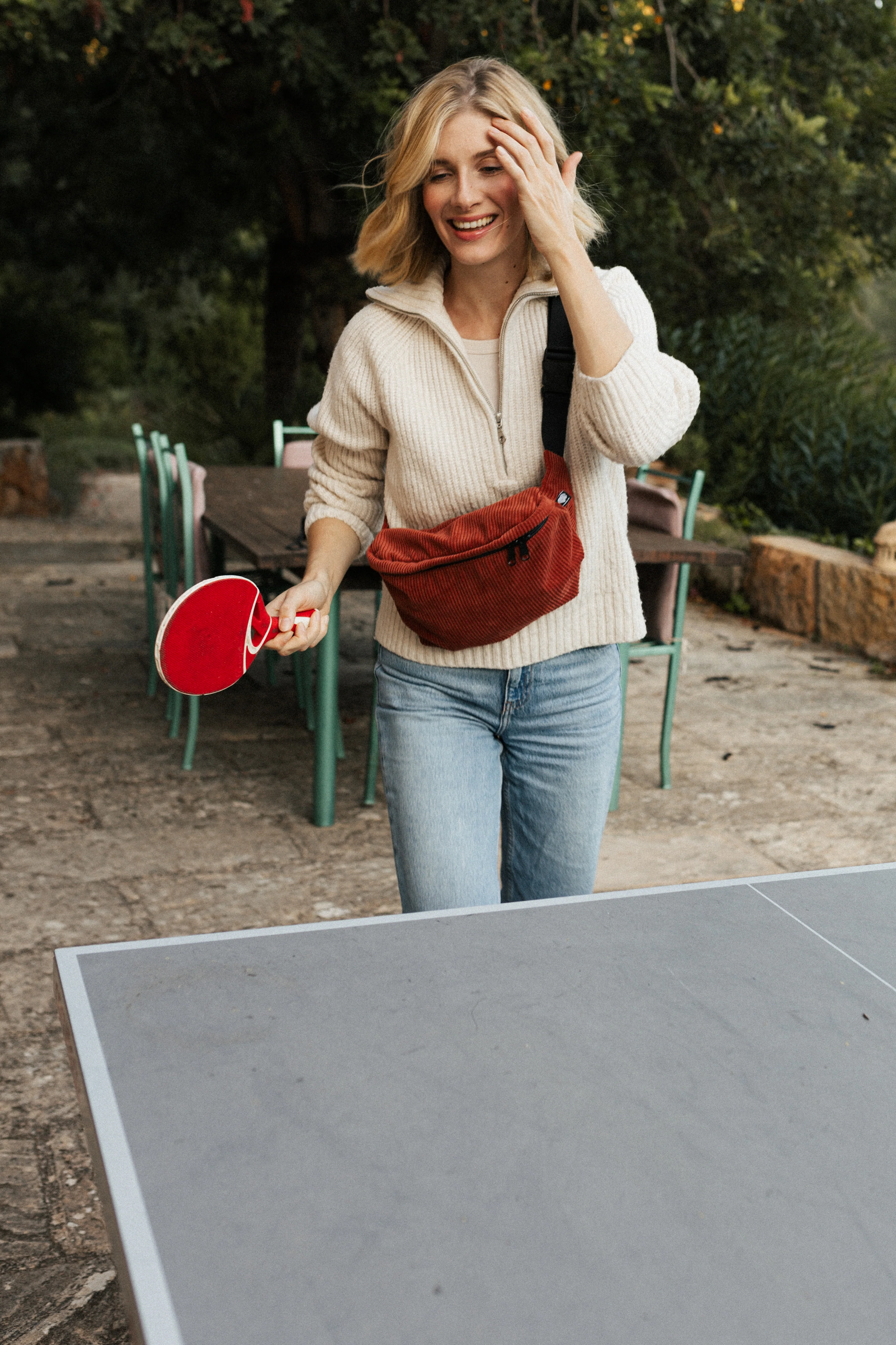 Bauchtasche Groß Eckig Cord - Image 48