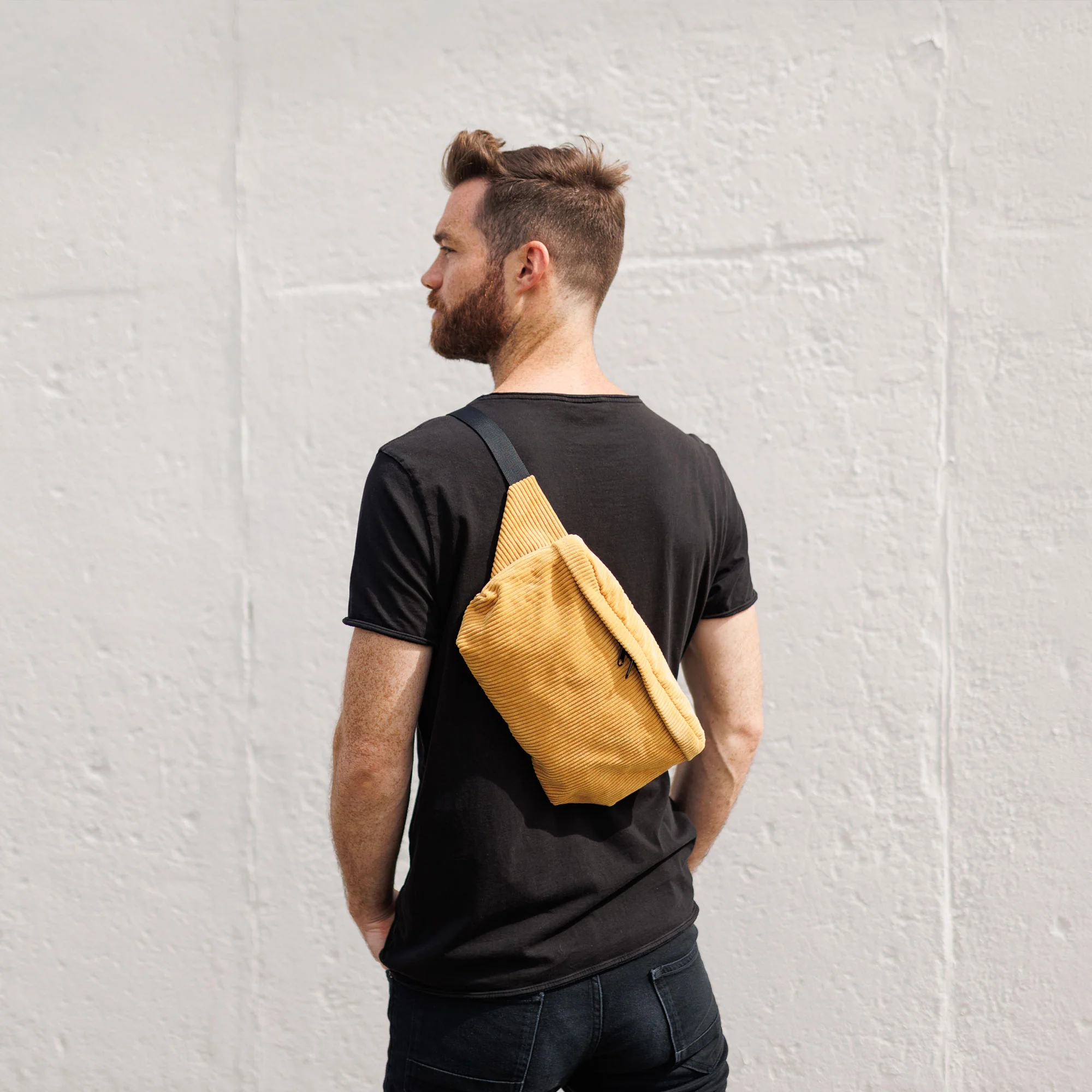 Bauchtasche Groß Eckig Cord - Image 53