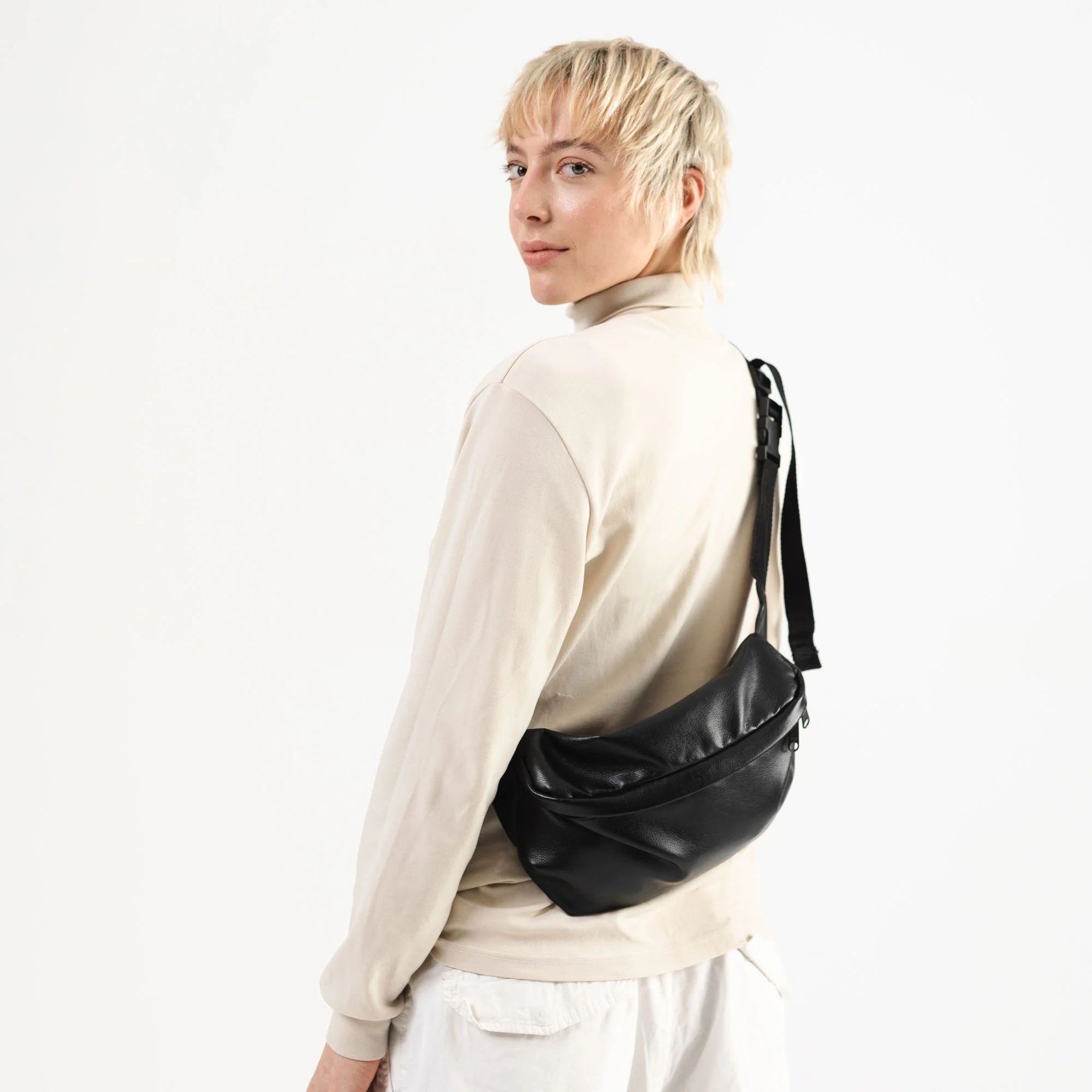 Bauchtasche Groß Eckig Kunstleder - Image 5