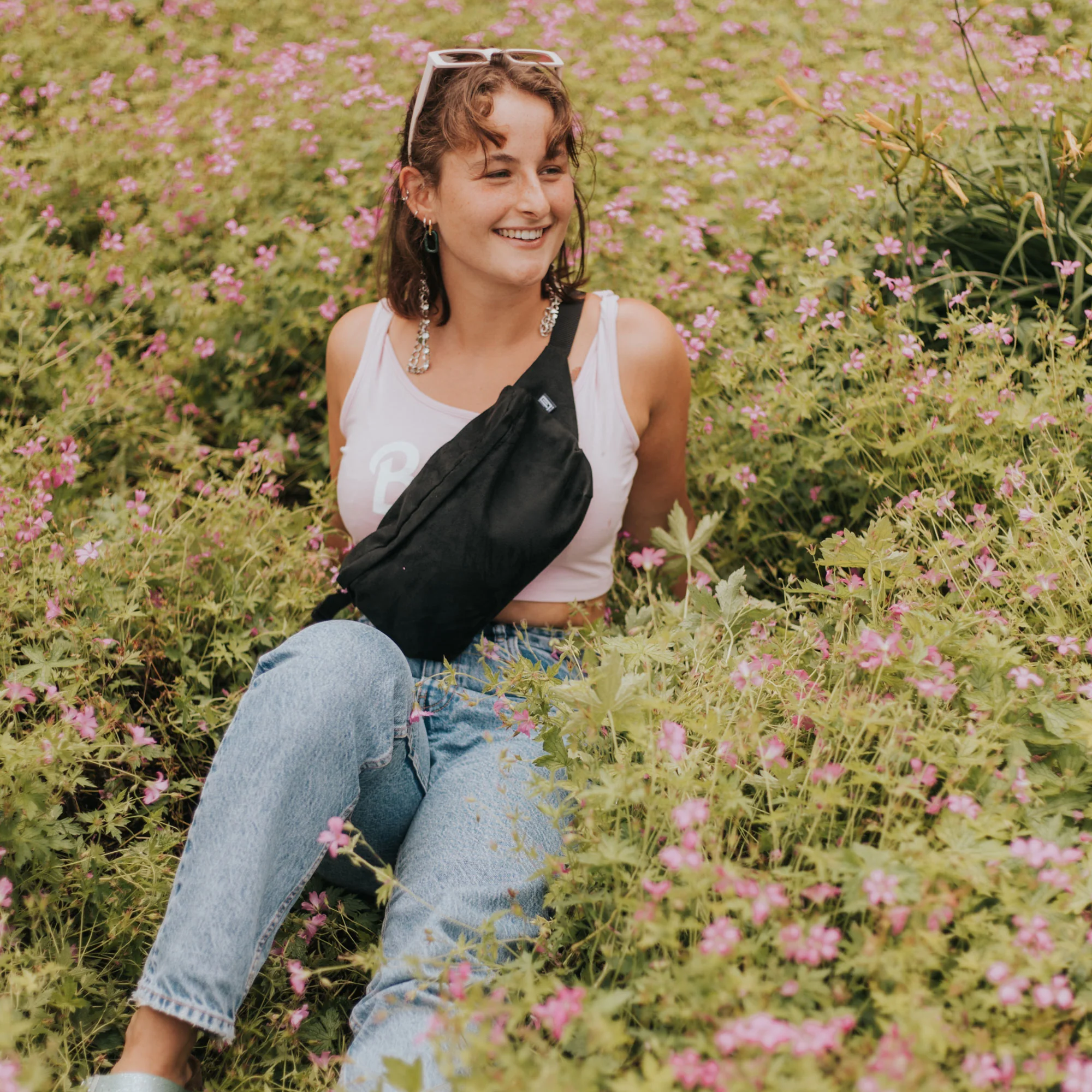 Bauchtasche Groß Eckig Kunstwildleder - Image 3