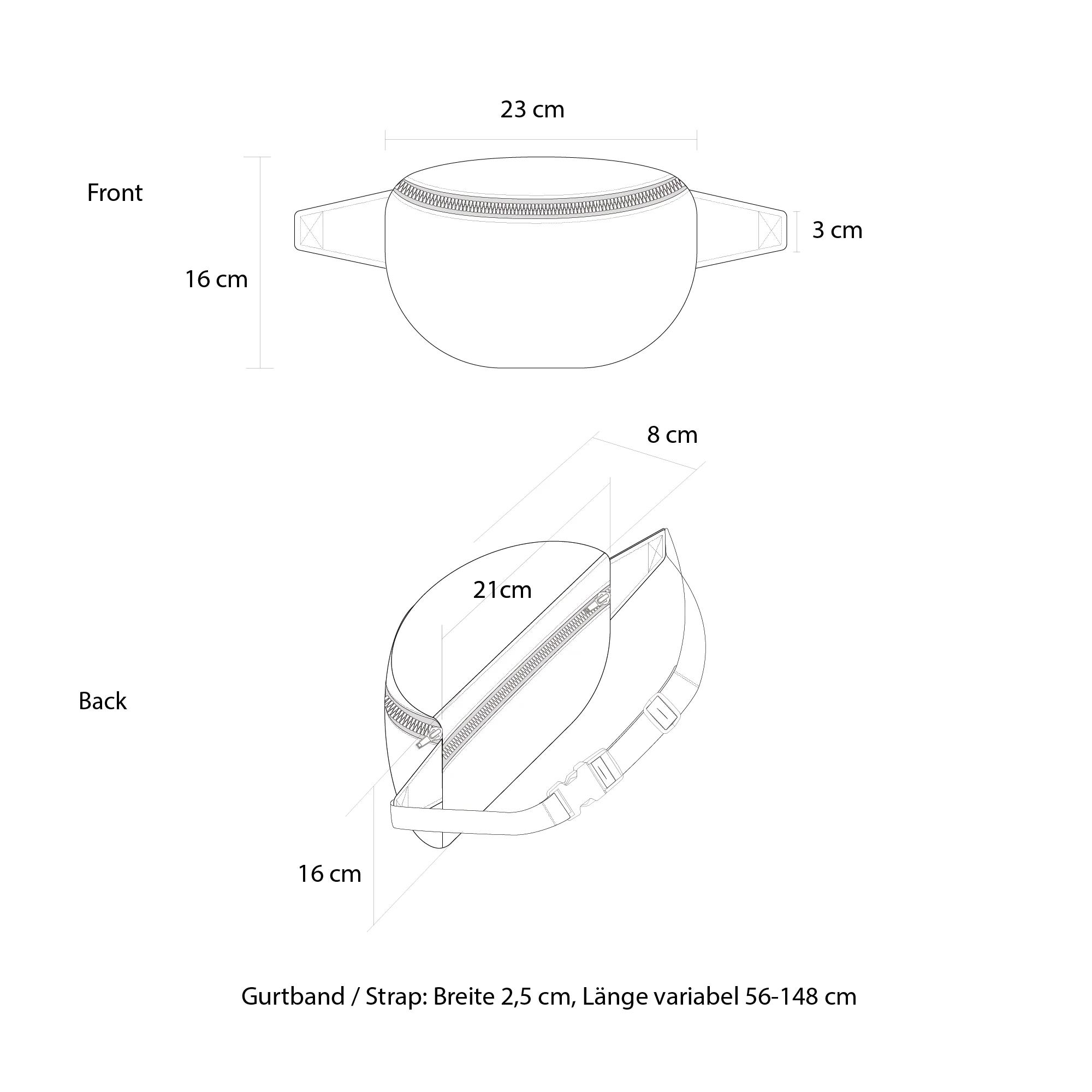 Bauchtasche Klassisch Cord - Image 56