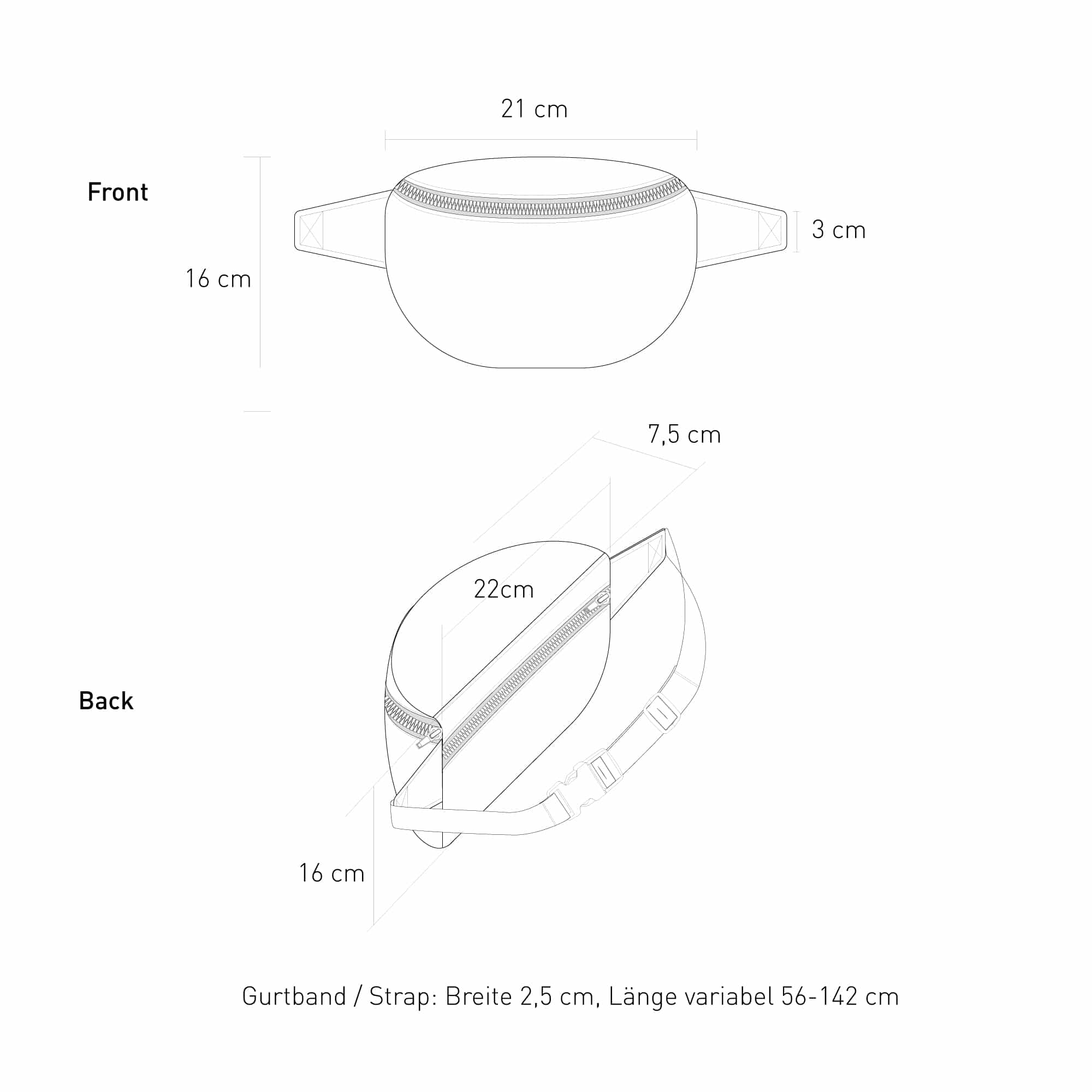 Bauchtasche Klassisch Samt - Image 9