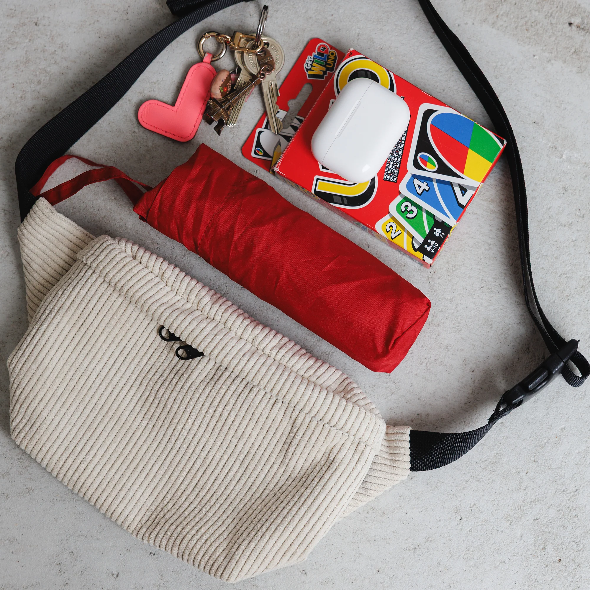 Bauchtasche Medium Eckig Cord - Image 19