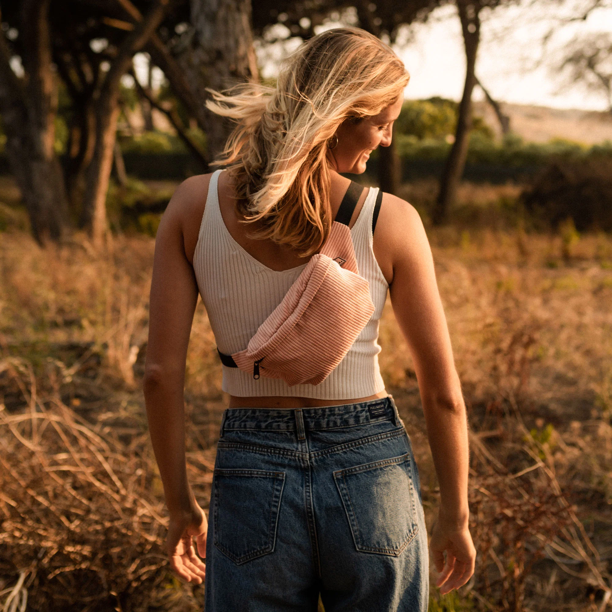 Bauchtasche Medium Eckig Cord - Image 65