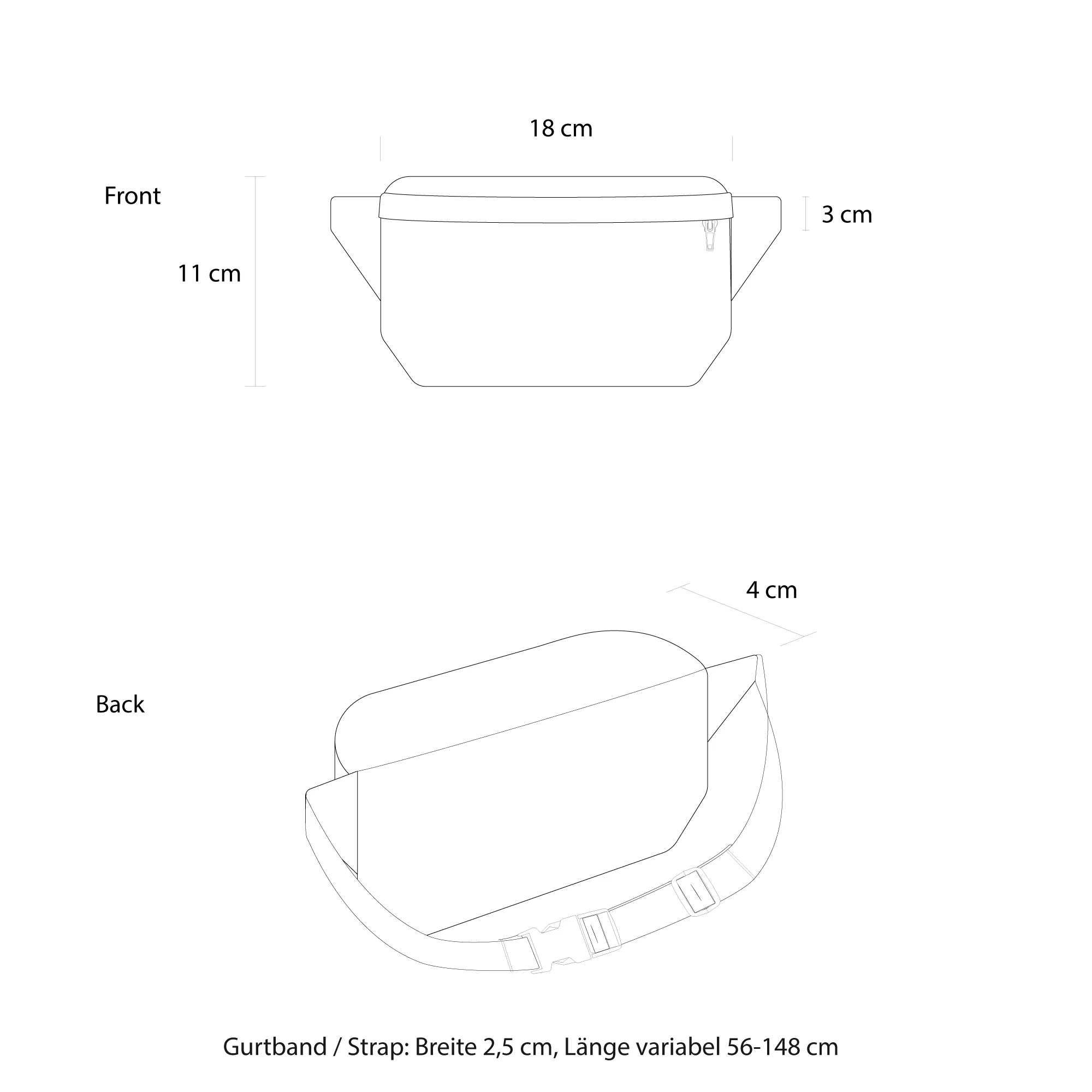 Bauchtaschen Bundle "Familie Eckig" - Image 13